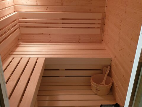 fínska sauna na mieru interiér