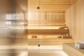 fínska presklenená moderná sauna fínska presklenená moderná sauna