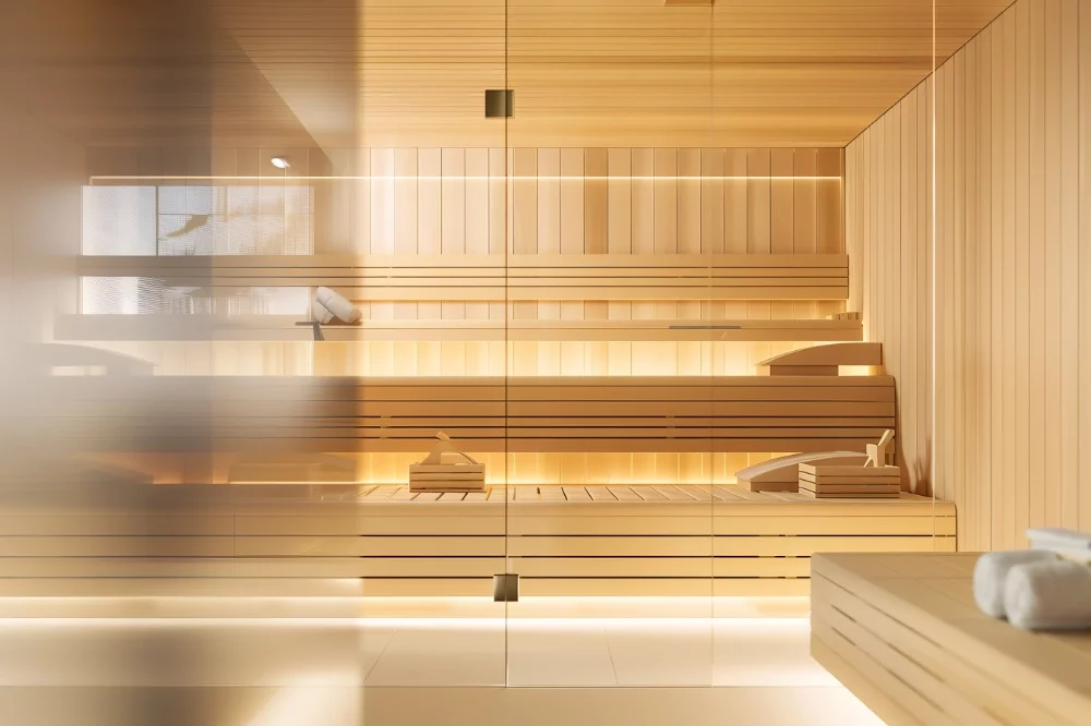 fínska presklenená moderná sauna fínska presklenená moderná sauna
