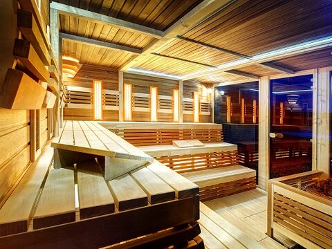 fínska sauna realizácia pre wellness centrum