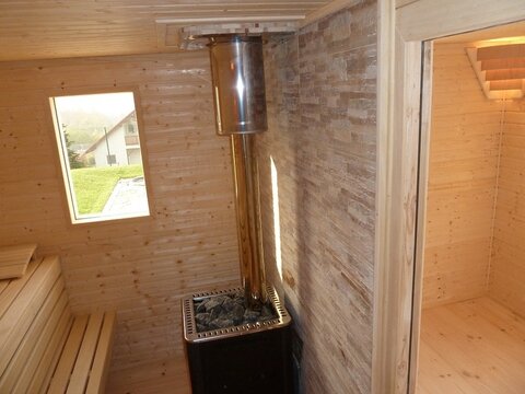 interiér sauny