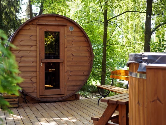 vonkajšia sauna na terase