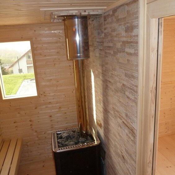 vonkajšia sauna na tuhé palivo